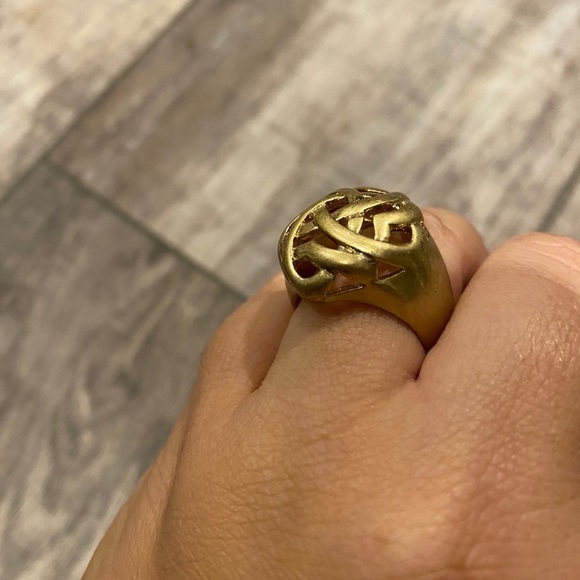 LIa Sophia Gold Ring Celtic Design size 8 - Picture 2 of 3
